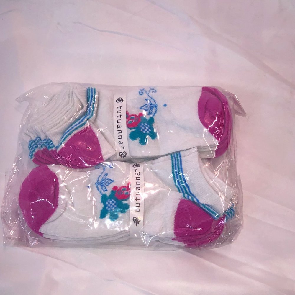 Tutuanna No-Show Socks Blue Flower Size S-M